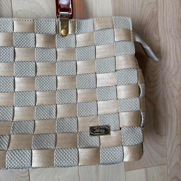 Vintage Creazioni Alma Handbag - Made in Italy, Beige and Gold - Picture 3 of 8